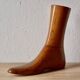 Old varnished wooden shoe mold - right foot