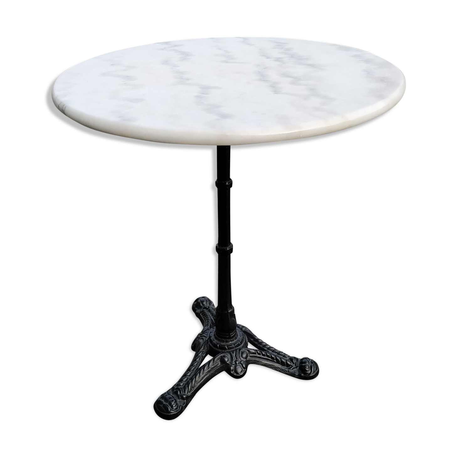 Cast and marble bistro table