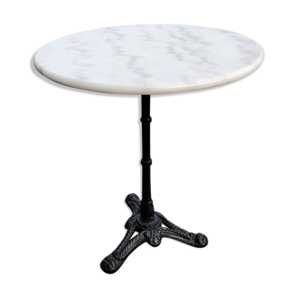 Table bistrot fonte et marbre