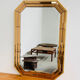 Vintage Schöninger smoked mirror, large octagonal beveled wall mirror