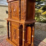 Walnut Cabinet with Marble Inlays Renaissance Style