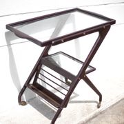 Serving rolling trolley, wood service, 50's