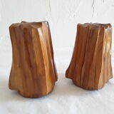 Vintage wooden salt and pepper shaker