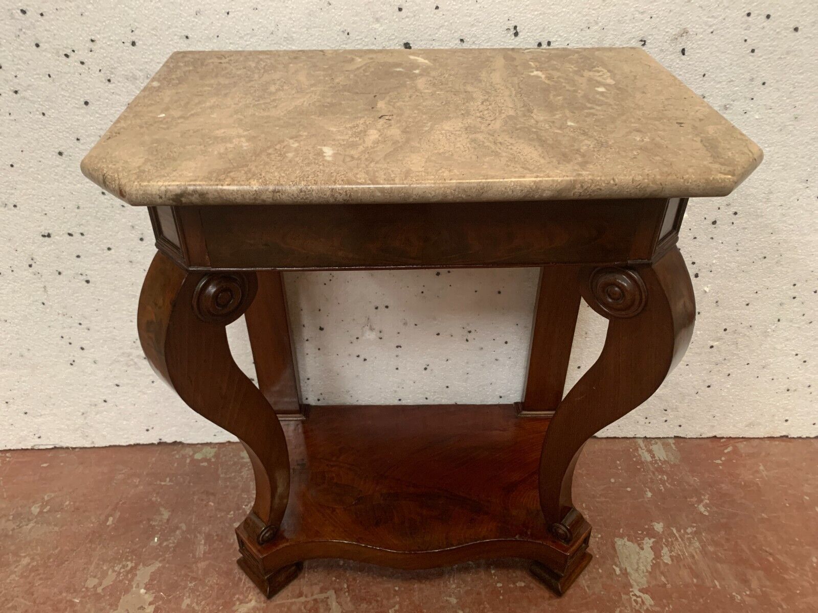 Louis Philippe console in mahogany and veneer XIX century