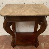 Louis Philippe console in mahogany and veneer XIX century
