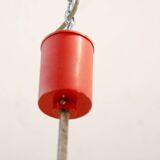 Lustre brutaliste en verre opalin de Karel Wolf pour Osvětlovací sklo, années 1970