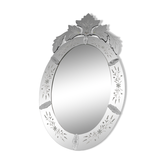 Ancient Venetian oval mirror