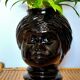 Vase ou cache pot tête de Maure en verre 1970