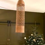 Large wicker pendant light