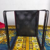 Vintage black metal trundle tables 1950