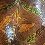 Empty vintage pocket in partitioned brass