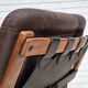 1970s, Norwegian armchair by Jon Hjortdal, furniture leather, bent wood.