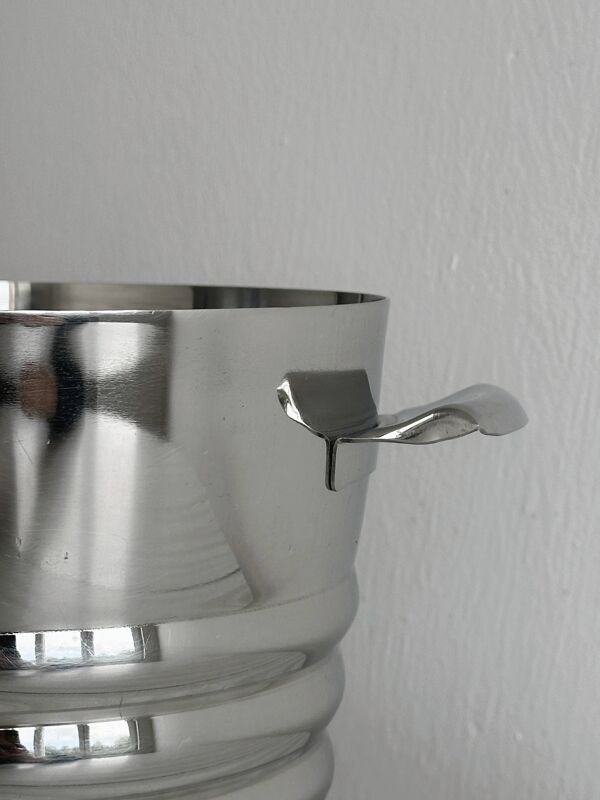 seau à champagne en inox vintage