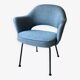 Fauteuil Conférence de Eero Saarinen pour Knoll, retapissé