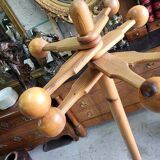 1960 modernist vintage coat rack in fir 7 b