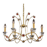 Vianden designer brass and crystal pendant light by Castro Lighting