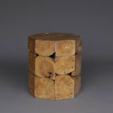 Wooden end grain Side Table or Stool