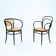 Chaises en bois cintré Thonet avec cannage 214f 210r, ensemble de 2.