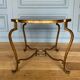 Gueridon 1940 french work ironwork doree plateau eglomise