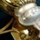 Large Italian gilt metal and crystal glass sconces from Banci Firenze, 1960s, set of 2