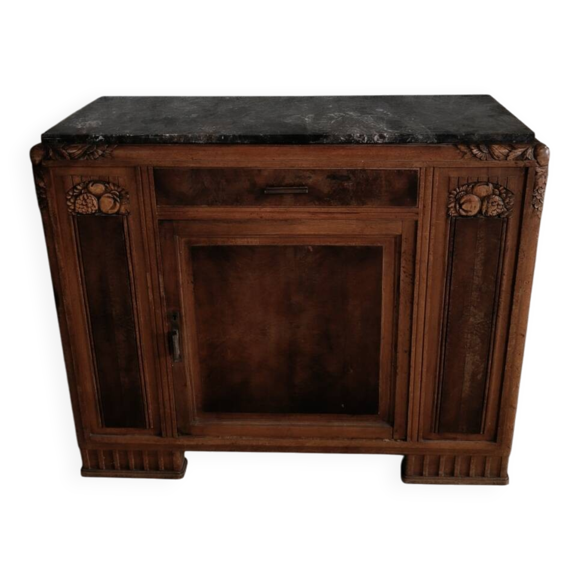 Buffet vintage style Art Deco black marble