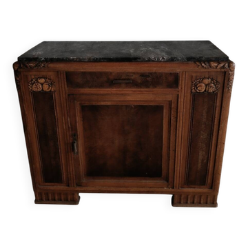 Buffet vintage style Art Deco black marble