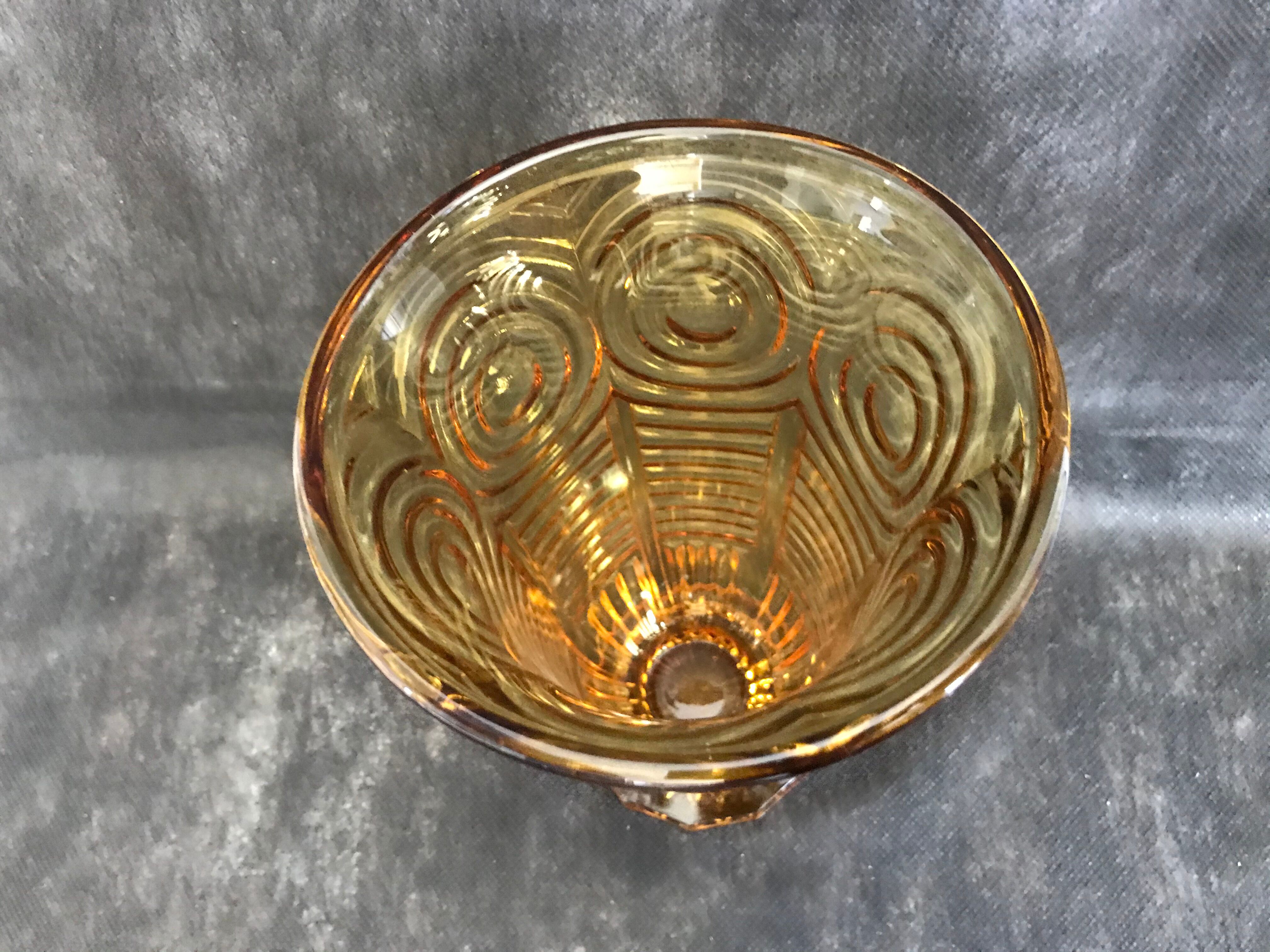 2 moulded pressed glass vases