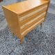 Vintage oak and cane commode from the 1960s.