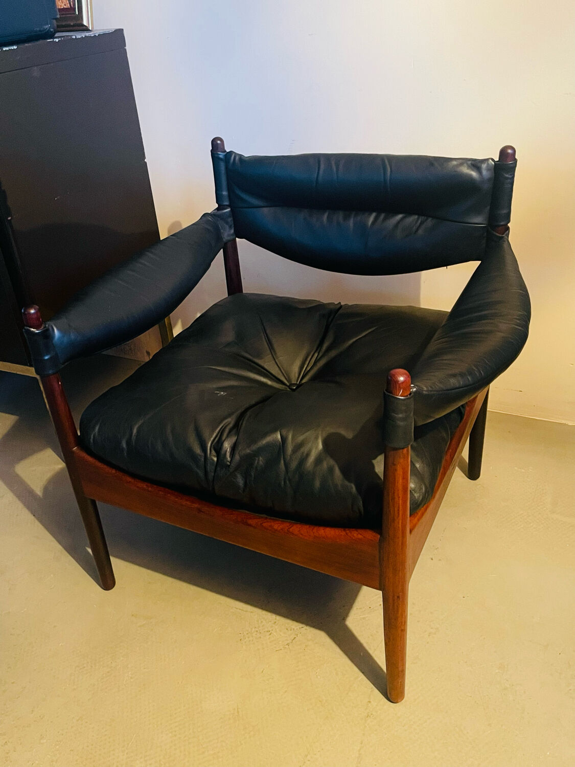 Kristian Vedel Arm Chair model Modus in Rosewood and Leather (2 available)