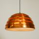 Original 1960s copper slat pendant lamp by Hans-Agne Jakobsson for Markaryd