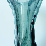 Vintage biot style bubbled glass vase