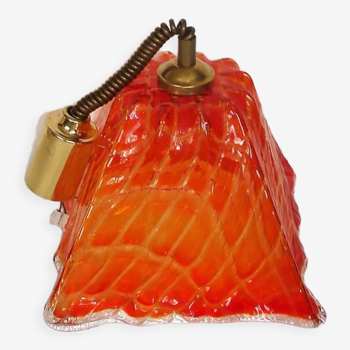 Glass pendant lamp, 1970s