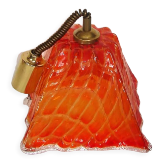 Glass pendant lamp, 1970s