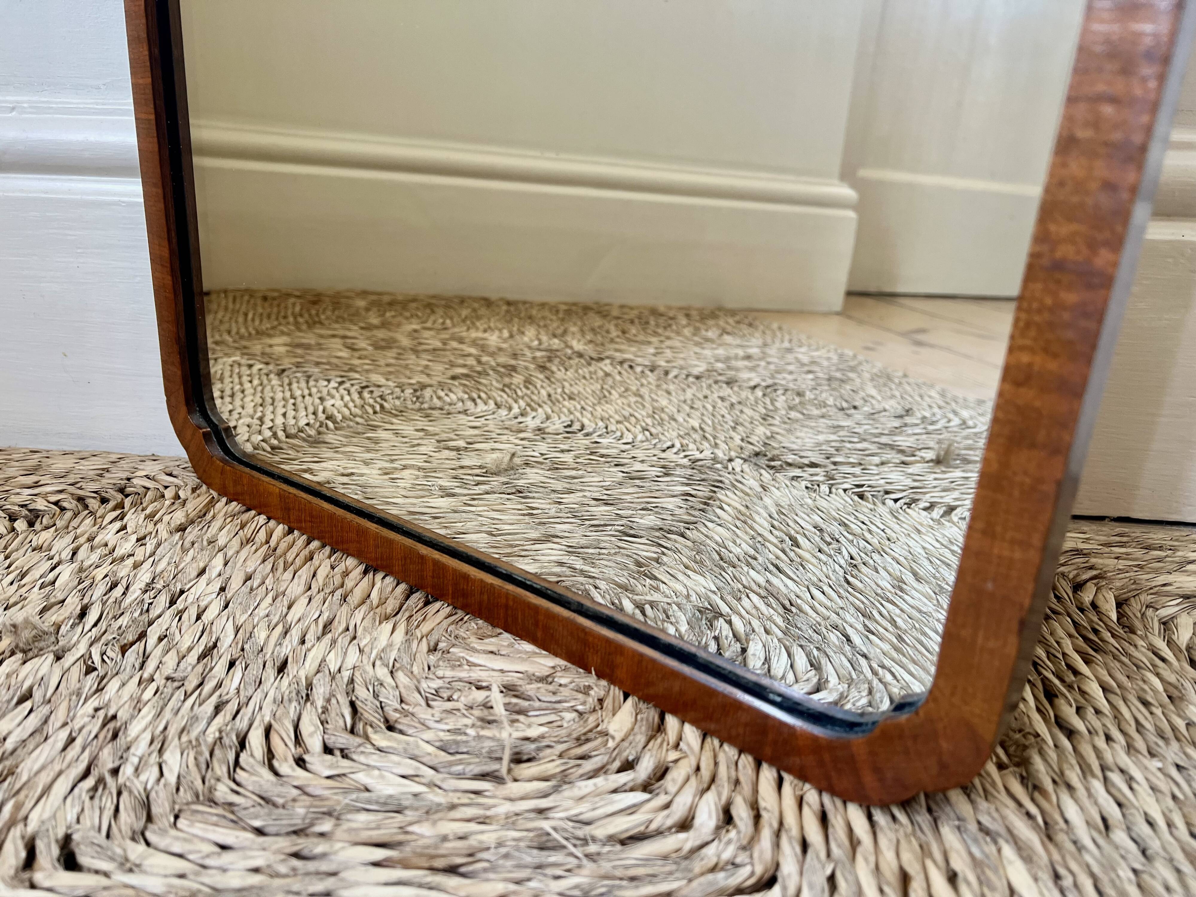 Antique scallop edged wall mirror c.1920-30s