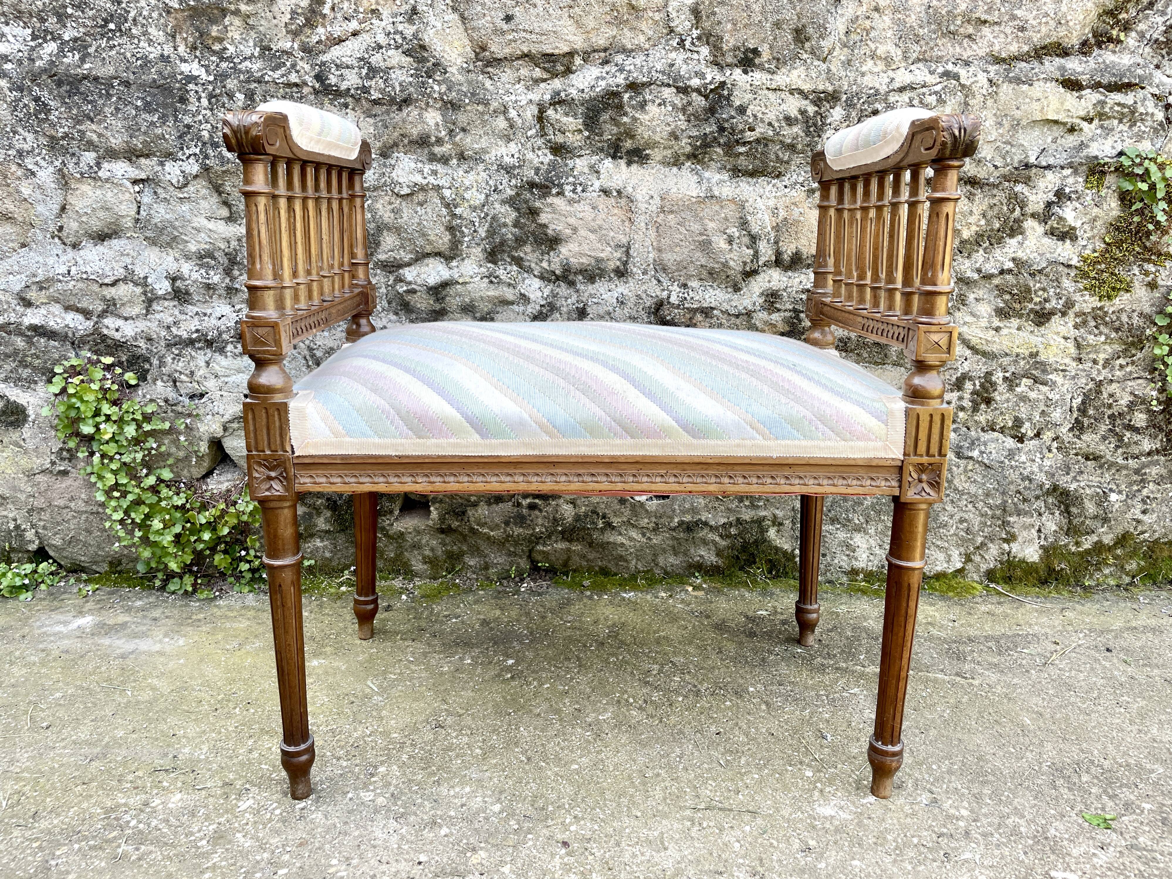 Louis XVI piano bench