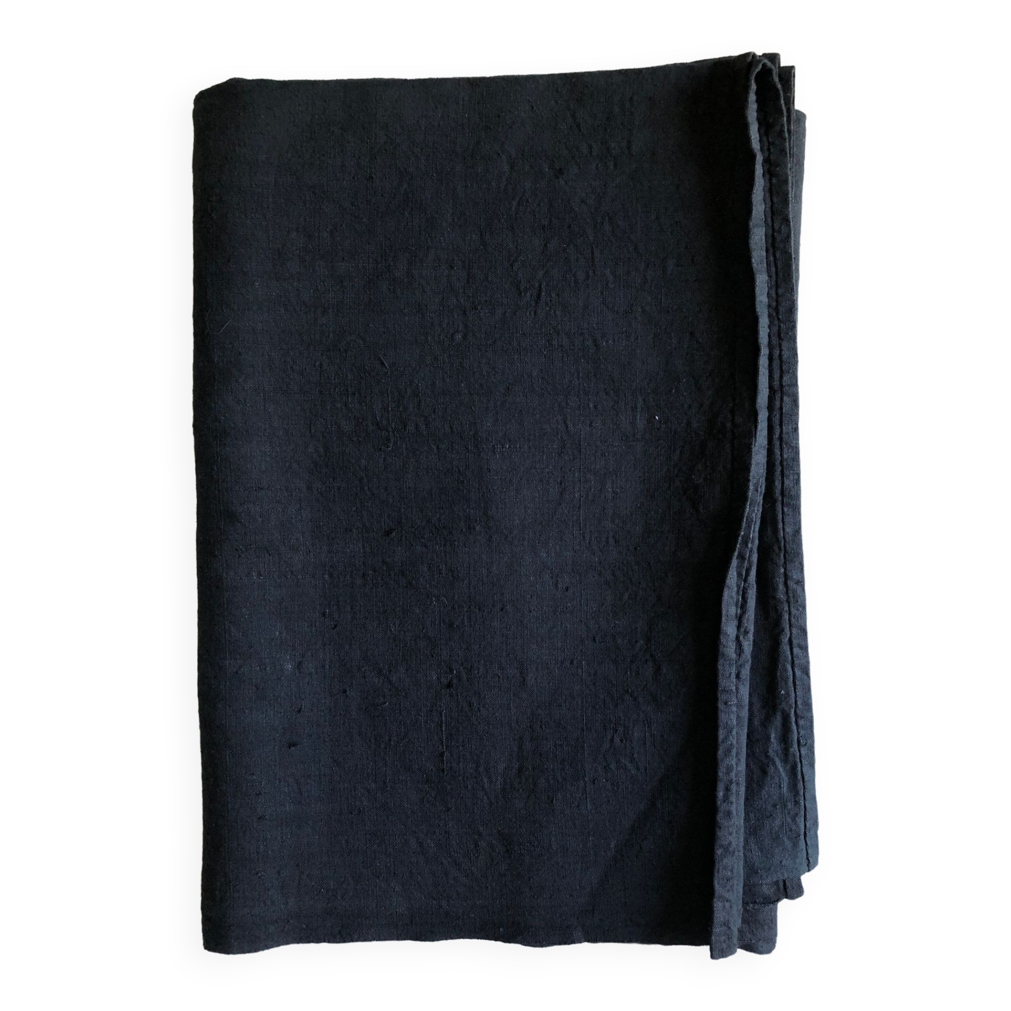 Black tinted hemp harvest tablecloth