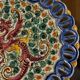 Plate / Ashtray in Massé Frères Earthenware - Relief Decoration of Dragon and F
