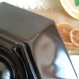 Set of 2 black octagonal egg cups