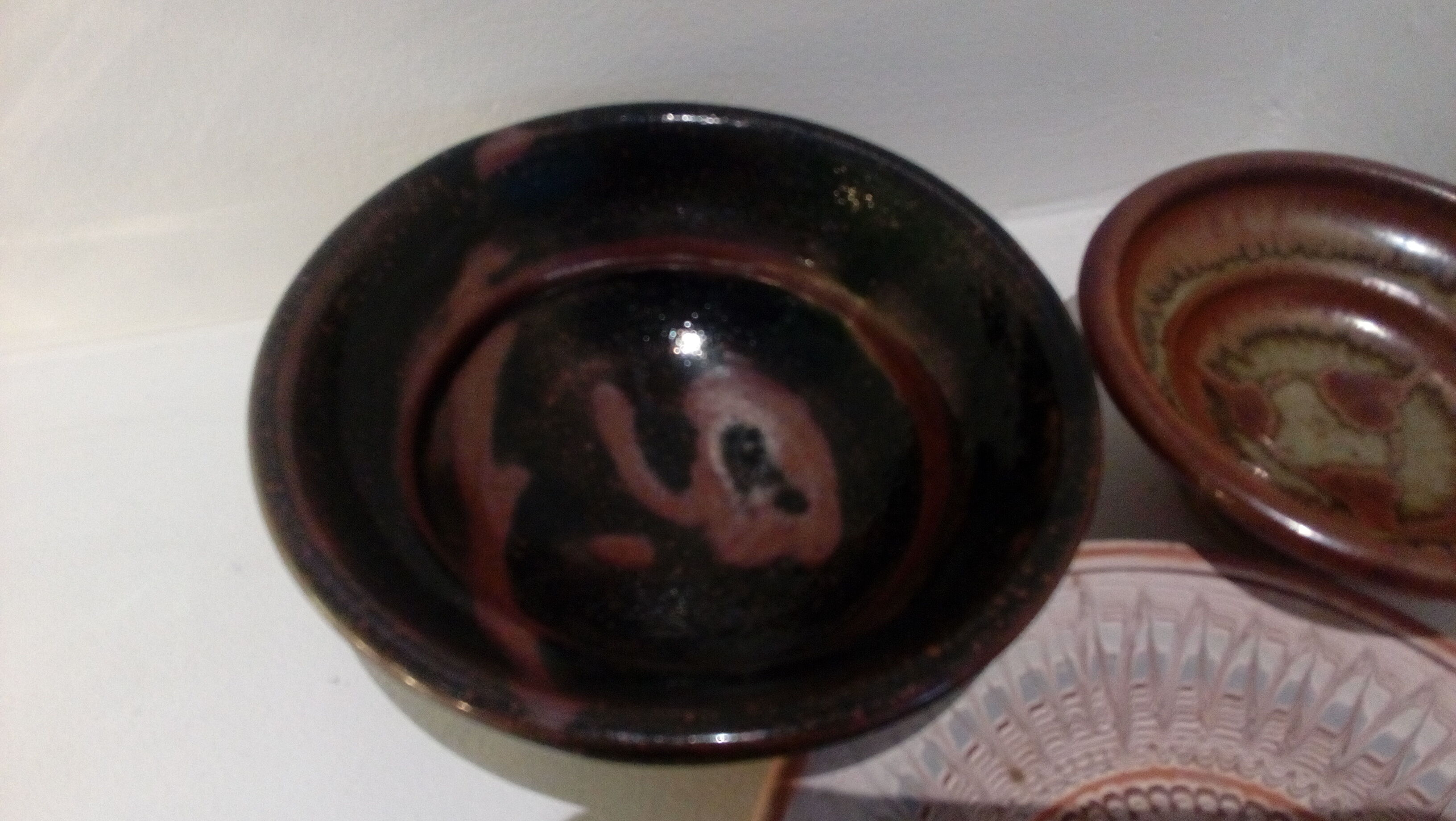 Trio of traditional handcrafted ceramic pockets