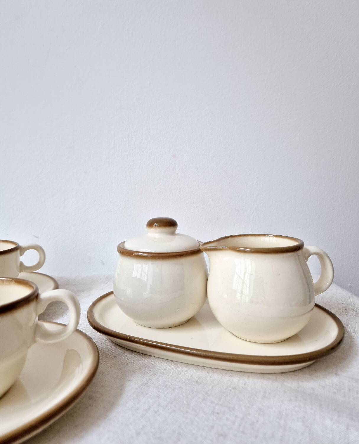 Set of 2 vintage coffee cups, pot and sugar bowl '1970s - Torgau