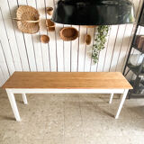 Old white base trail table