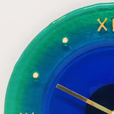 1960s Wall Clock in Murano Glass by "Cà Dei Vetrai". Made in Italy