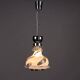 1970s vintage suspension in glass and metal, Italy