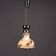 1970s vintage suspension in glass and metal, Italy