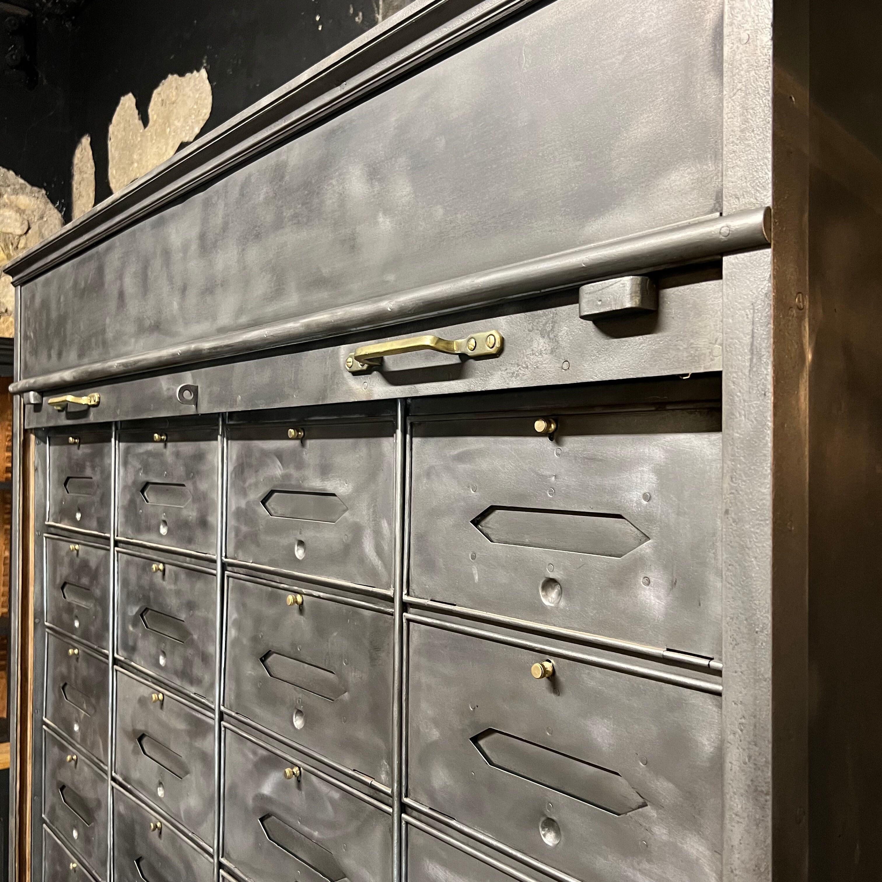 Furniture with flap and steel curtain circa 1930