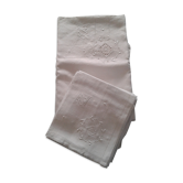 Nappe et 12 serviettes bordées