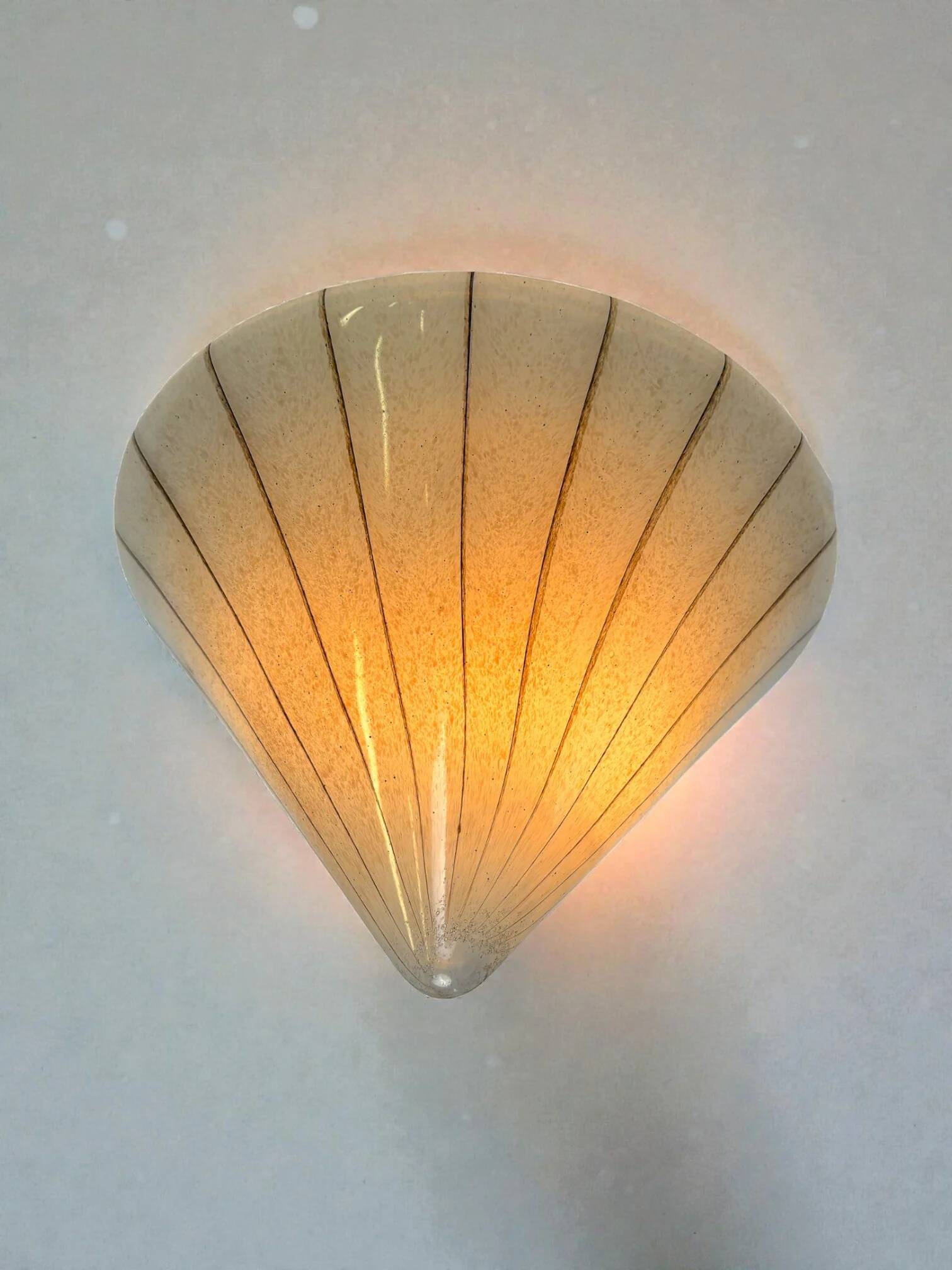 Murano Mazzega swirl glass ceiling light, Italy, 1970s