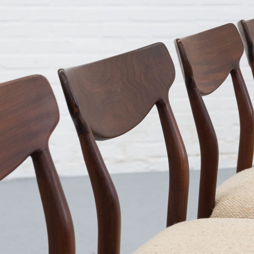 Set of 4 dining chairs by Lübke, 1960s