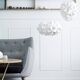 Large Japanese Style Hand-folded White Paper Pendant Light "Amaea", Sonobe Light
