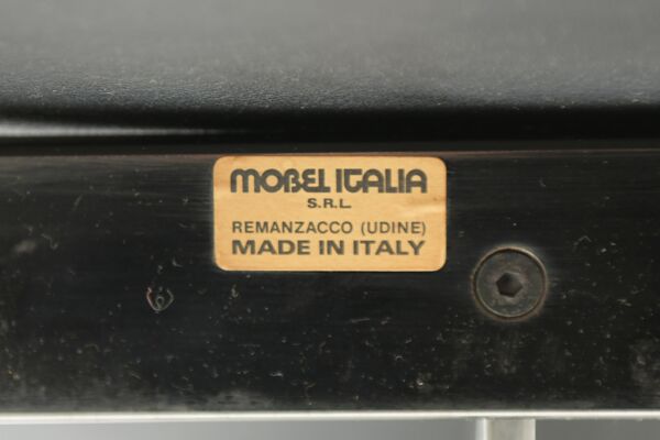 Méridienne en cuir noir by Mobel Italia - Italie